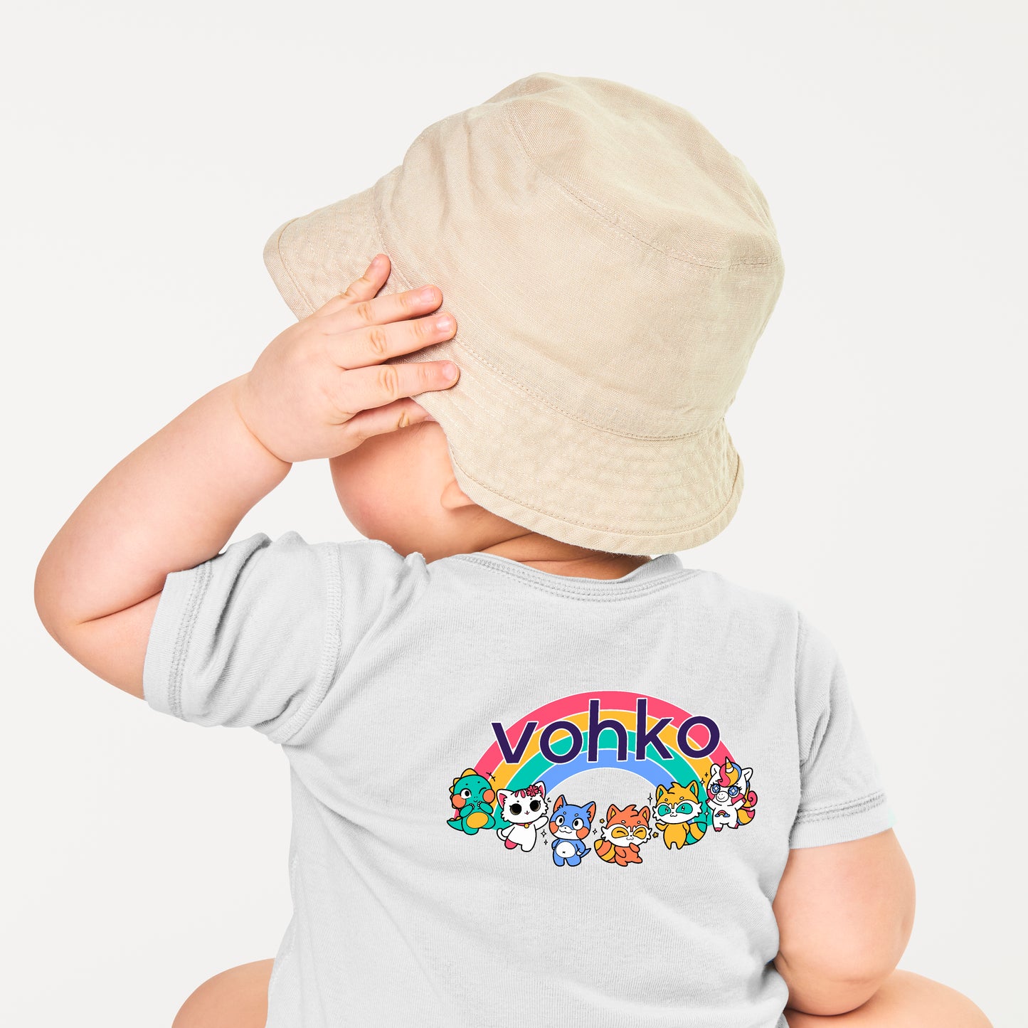 CAMISETA BEBE ARCOIRIS VOHKO BLANCO