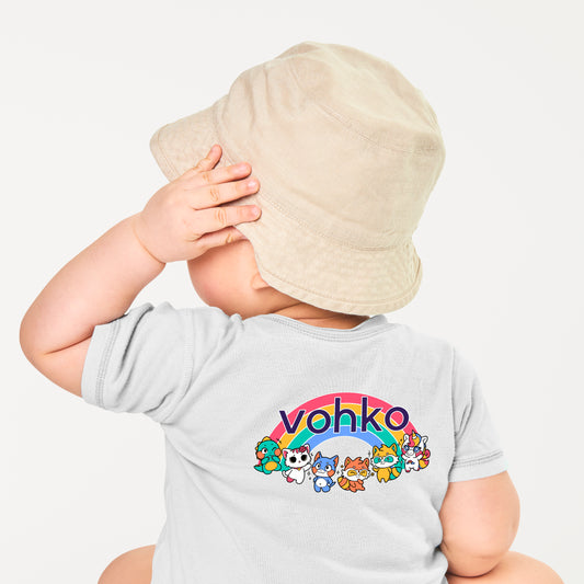 CAMISETA BEBE ARCOIRIS VOHKO BLANCO