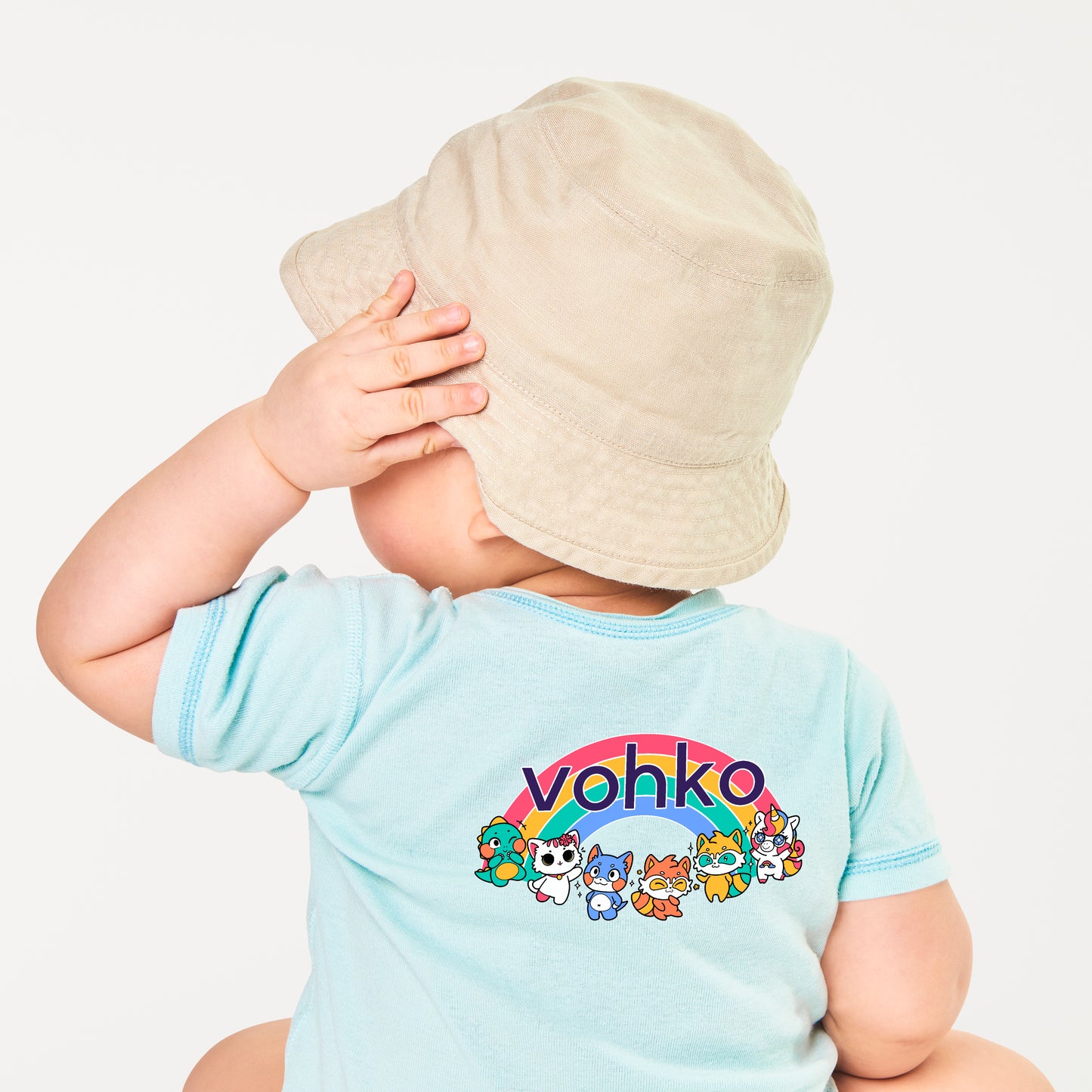 CAMISETA BEBE ARCOIRIS VOHKO AZUL