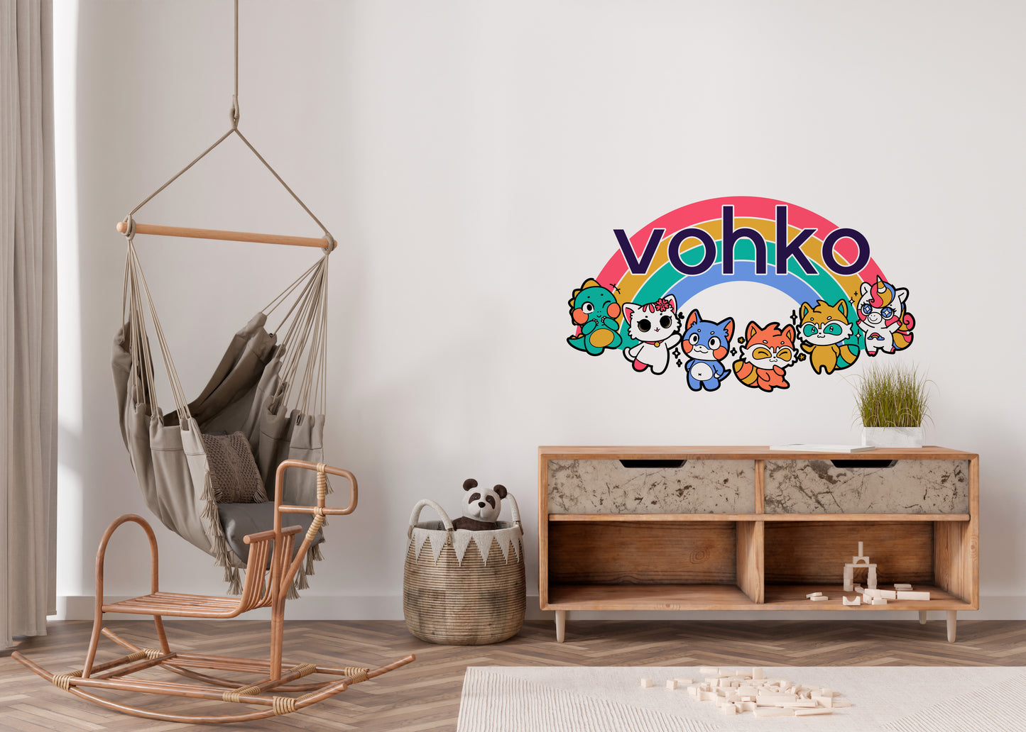 VINILO DECORATIVO ARCO IRIS