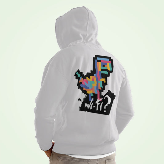 SUDADERA CON CAPUCHA VOHKO DINOTETRIS WIFI BLANCA