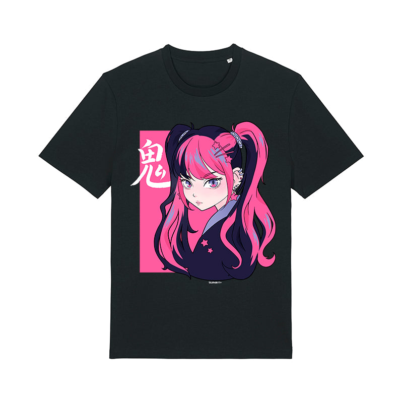CAMISETA MANGA CORTA ONI COLOR NEGRO