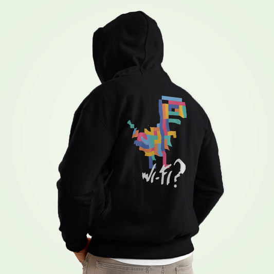 SUDADERA CON CAPUCHA VOHKO DINOTETRIS WIFI NEGRA