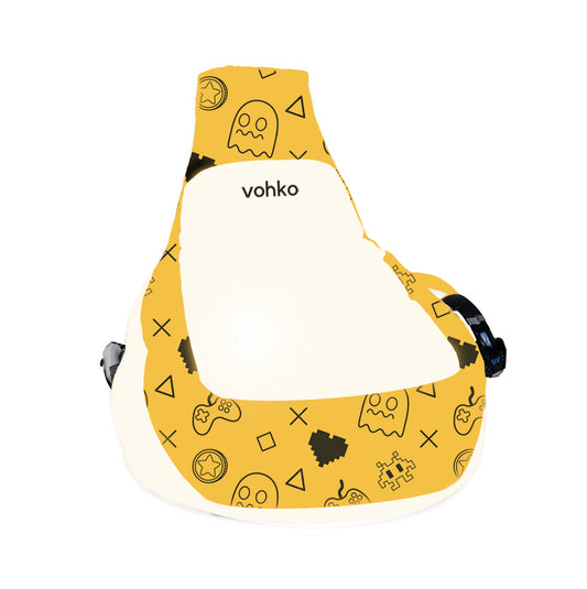 PUF GAMER VOHKO AMARILLO ESTAMPADO