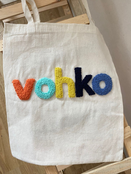 TOTE BAG PUNCH NEEDLE VOKHO COLORES